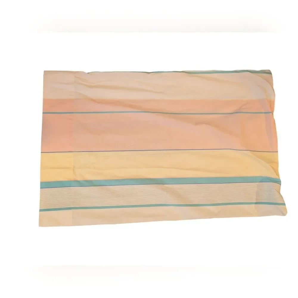 Atelier Martex vintage pastel rainbow striped pillowcase‎